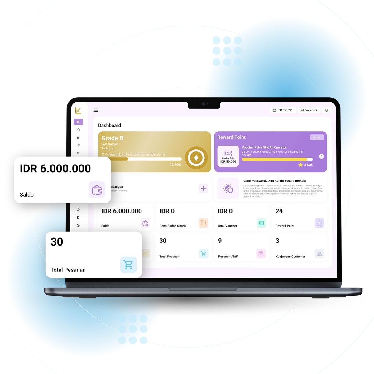 Laptop Mockup Dashboard